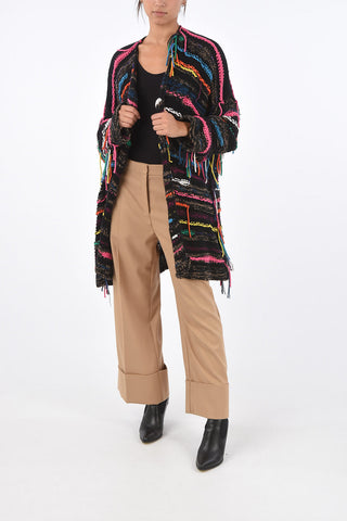 fringed cashmere cardigan