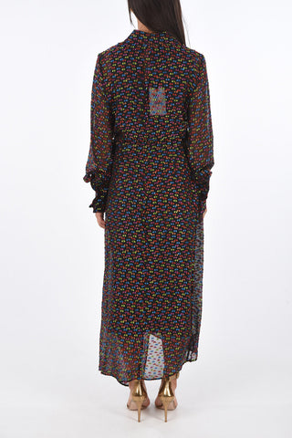 chemisier maxi in seta ricamato
