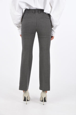 pinstriped SANDY single pleat trousers