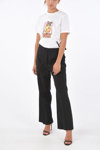 single pleat pants with bow