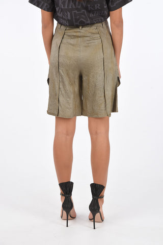 silk shorts with pockets