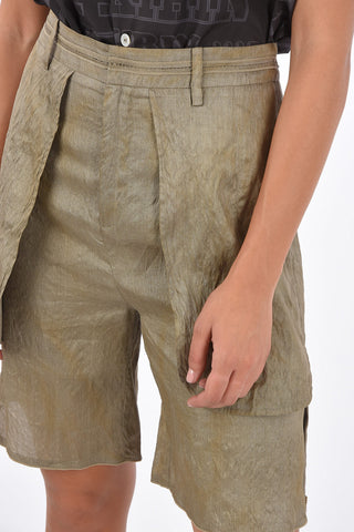 silk shorts with pockets