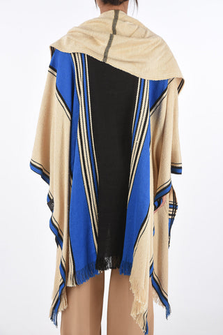 flax and silk cape with hood