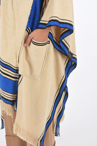flax and silk cape with hood