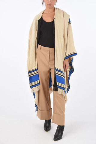 flax and silk cape with hood
