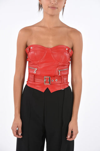 leather TAY bustier top