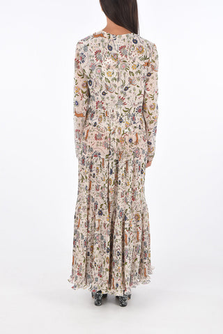 printed HERA maxi pleated dress