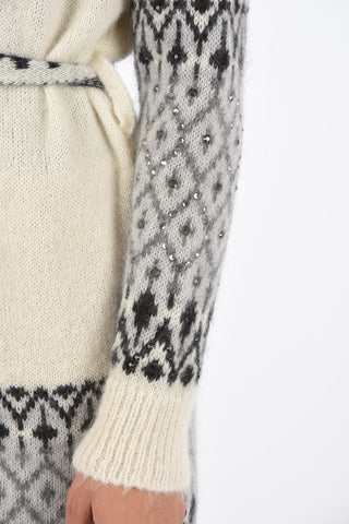 Maxi cardigan con cintura