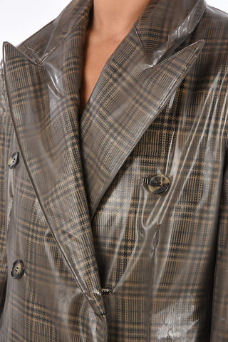 205W39NYC district check double breasted Chesterfield coat