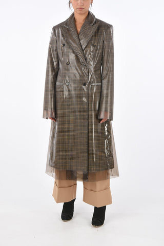 205W39NYC district check double breasted Chesterfield coat