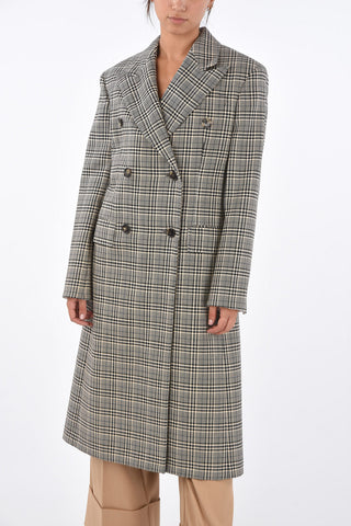 205W39NYC district check double breasted Chesterfield coat