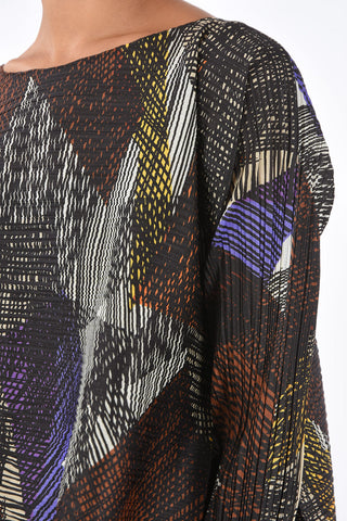 PLEATS PLEASE printed Accordion tunic