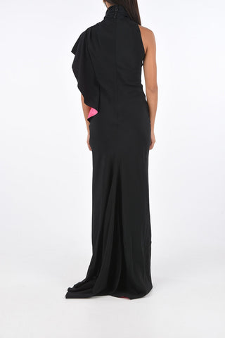 draped sleeve maxi dress