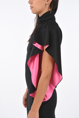 draped sleeve maxi dress