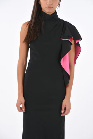 draped sleeve maxi dress