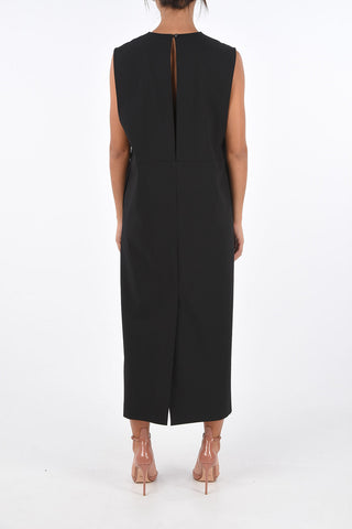 V-neck sleeveles flared Dress