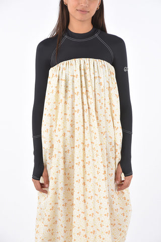 Long Sleeve Floral Dress with Flush Pockets