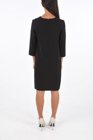 vestito in lana stretch girocollo