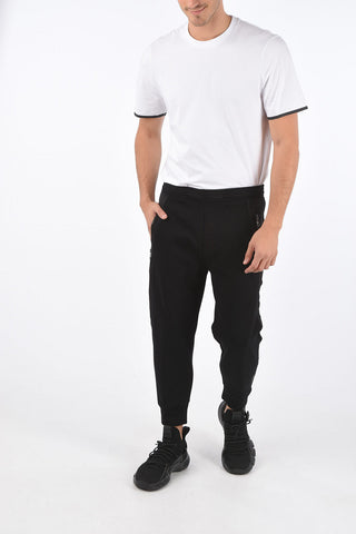 Low Waist Slim Fit Joggers with Logoed Side Band
