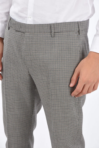 houndstooth virgin wool pants