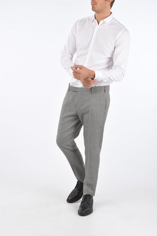 houndstooth virgin wool pants