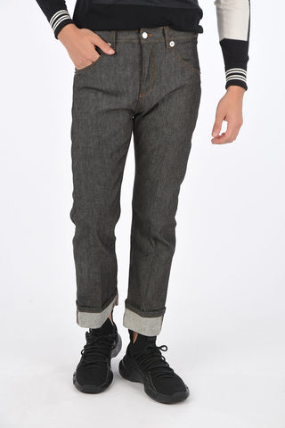 Skinny Fit Jeans with Cuffed Hem 20 cm