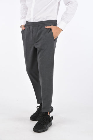 Cuffed Hem Slim Fit Pants