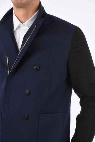 Slim Fit Double-breasted Suit with Zip