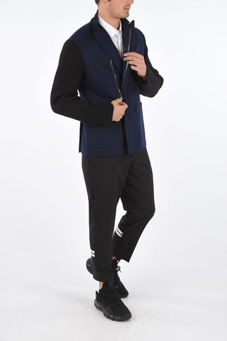 Slim Fit Double-breasted Suit with Zip