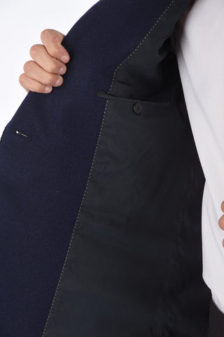 Slim Fit Double-breasted Suit with Zip