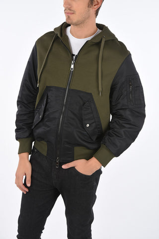 Felpa EASY FIT con Zip Frontale e Maniche Imbottite