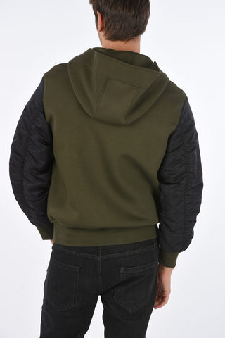 Felpa EASY FIT con Zip Frontale e Maniche Imbottite