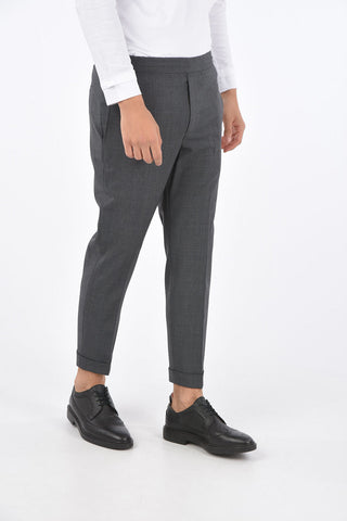 Cuffed Hem Slim Fit Pants