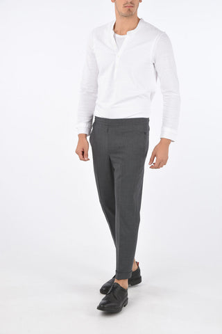 Cuffed Hem Slim Fit Pants