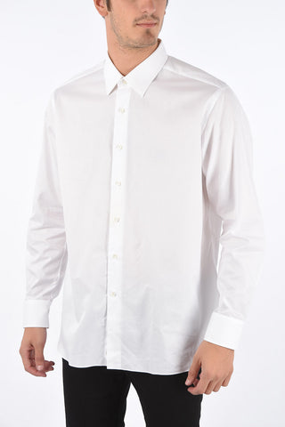 Cotton Popeline Spread Collar Shirt