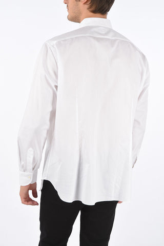 Cotton Popeline Spread Collar Shirt