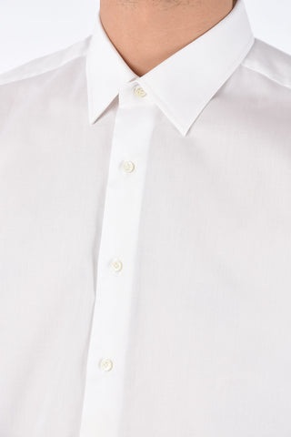 Cotton Popeline Spread Collar Shirt