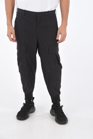 Pantaloni Cargo SLOUCH FIT a Vita Bassa con Chiusura a Scomparsa ed Elastico alla Caviglia