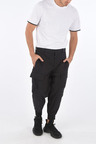 Pantaloni Cargo SLOUCH FIT a Vita Bassa con Chiusura a Scomparsa ed Elastico alla Caviglia