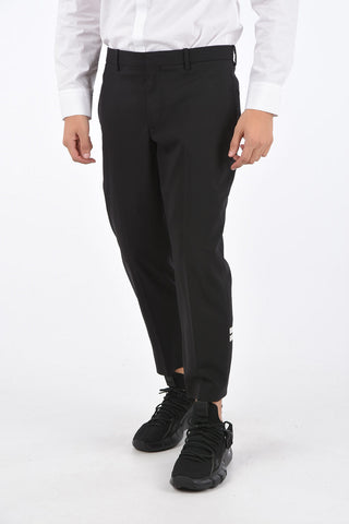 SLIM FIT Pants with Ankle Applications