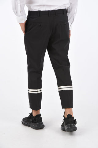 SLIM FIT Pants with Ankle Applications
