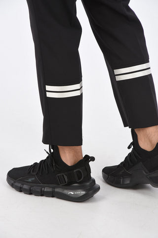 SLIM FIT Pants with Ankle Applications
