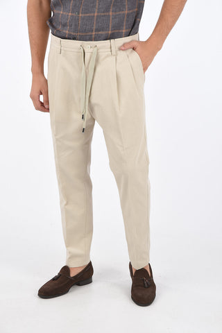 Drawstring Double Pleated Pants
