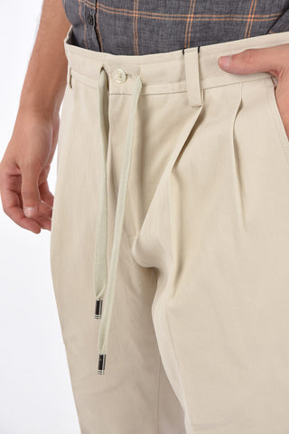 Drawstring Double Pleated Pants