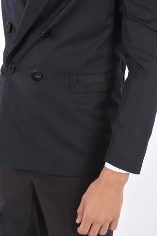 TRAVEL Double-Breasted Skinny Fit Blazer