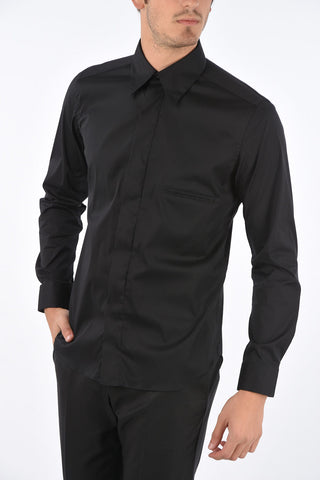 CC COLLECTION Stretch Cotton SLIM Shirt with Breast Pocket