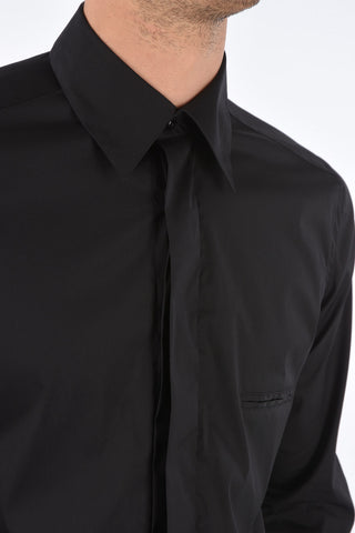 CC COLLECTION Stretch Cotton SLIM Shirt with Breast Pocket