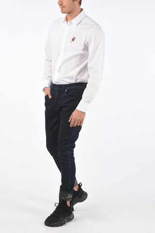 Jeans SKINNY FIT con Risvolto Camouflage 