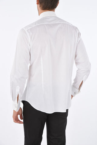 Stretch Cotton Spread Collar Shirt