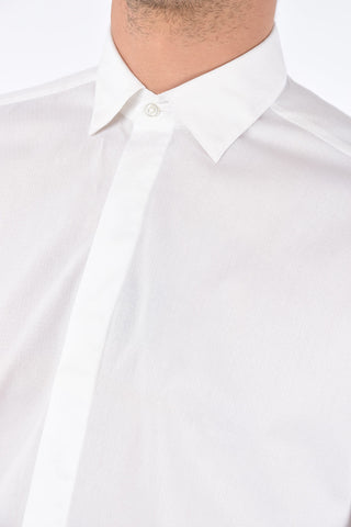 Stretch Cotton Spread Collar Shirt